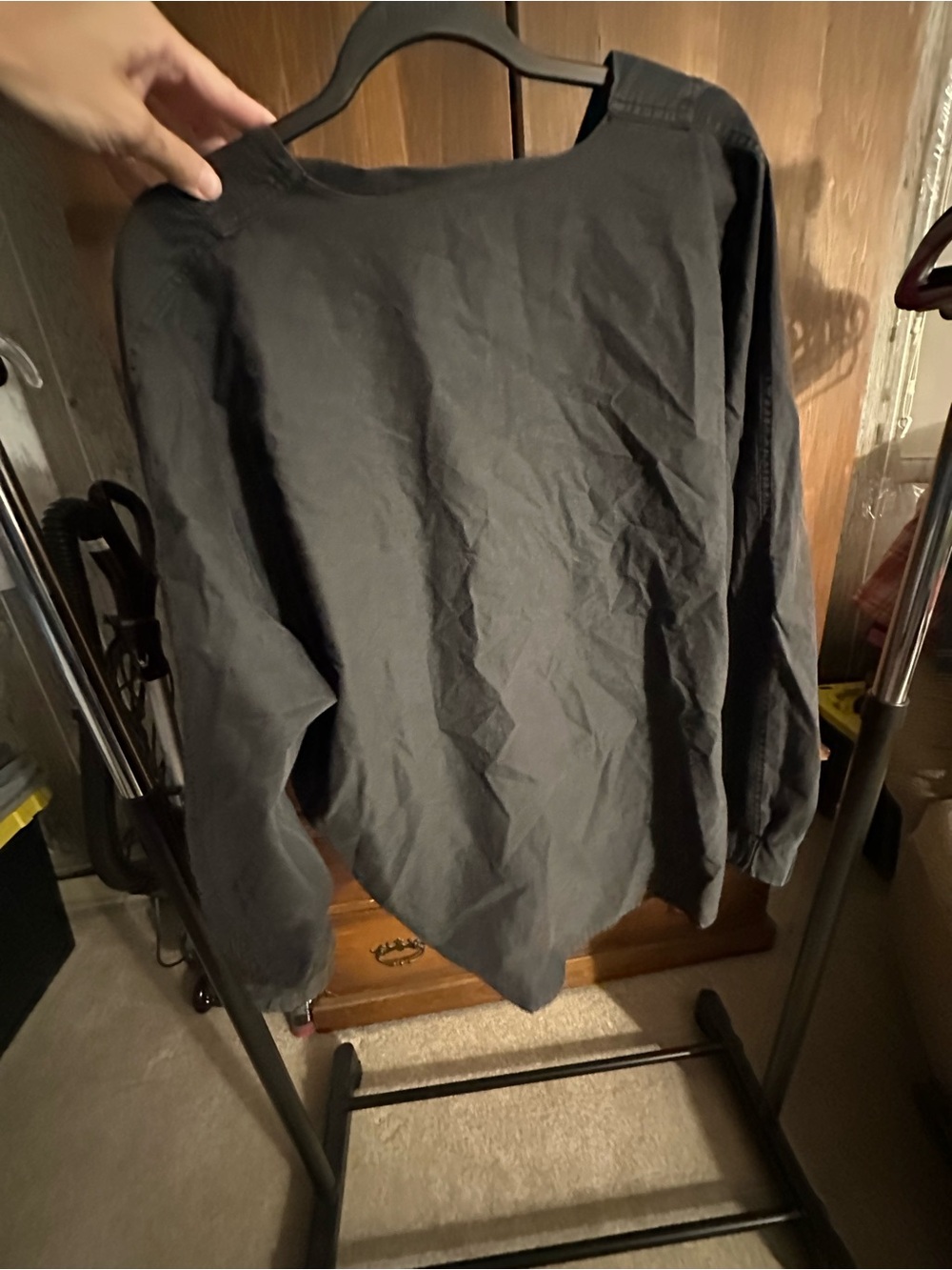 Dark Charcoal V-Neck Utility Pullover - Picture 2 of 2